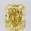 5.01 Ct. Fancy Intense  Yellow Cushion Lab Grown Diamond