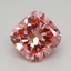 0.77 Ct. Fancy Vivid Pink Cushion Lab Grown Diamond