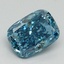 1.54 Ct. Fancy Vivid Blue Cushion Lab Grown Diamond