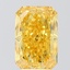 4.02 Ct. Fancy Vivid  Yellow Radiant Lab Grown Diamond