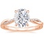 14K Rose Gold Petite Twisted Vine Diamond Ring (1/8 ct. tw.), smalltop view