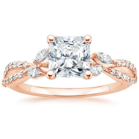 14K Rose Gold Luxe Willow Diamond Ring (1/4 ct. tw.) with Luxe Winding Willow Diamond Ring (1/4 ct. tw.)