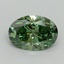 0.90 Ct. Fancy Vivid Pacific Green Oval Lab Grown Diamond