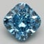 2.06 Ct. Fancy Vivid Blue Cushion Lab Grown Diamond