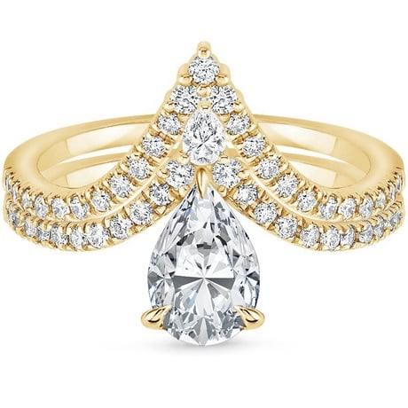 18K Yellow Gold Nouveau Diamond Bridal Set