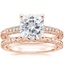 14KR Moissanite Luxe Hudson Diamond Bridal Set, smalltop view