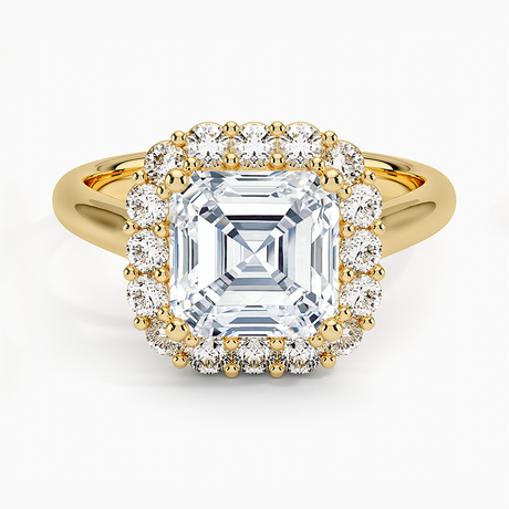 Lotus Flower Engagement Ring