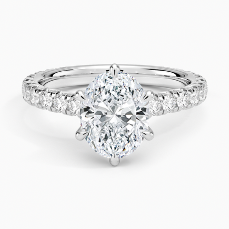 French Pavé Engagement Setting