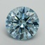 7.05 Ct. Fancy Vivid Blue Round Lab Grown Diamond