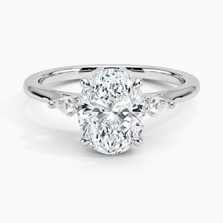 Platinum Petite Cometa Perfect Fit Three Stone Diamond Ring