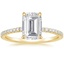 18K Yellow Gold Viviana Three-Quarter Coverage Diamond Ring, smalltop view