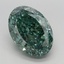4.04 Ct. Fancy Vivid Bluish Green Oval Lab Grown Diamond