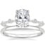 Platinum Aimee Diamond Ring with 1.5mm Slim Profile Wedding Ring
