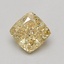 0.82 Ct. Fancy Intense Yellow Cushion Lab Grown Diamond