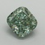 2.51 Ct. Fancy Vivid Pacific Green Cushion Lab Grown Diamond