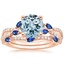 14KR Aquamarine Luxe Willow Sapphire and Diamond Bridal Set (1/4 ct. tw.), smalltop view