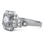 The Cecelia Ring, smallzoomed in top view on a hand