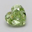 1.50 Ct. Fancy Vivid  Green Heart Lab Grown Diamond