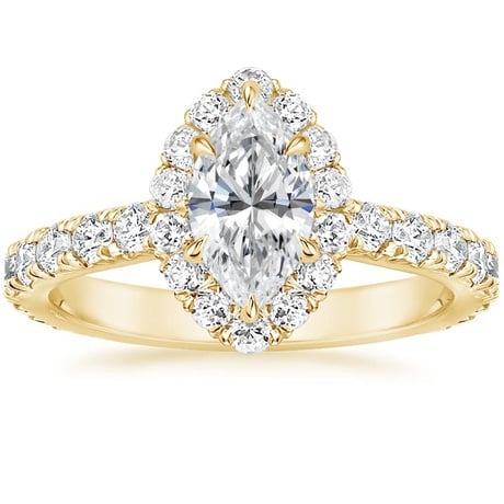 18K Yellow Gold Luxe Sienna Halo Diamond Bridal Set (1 3/8 ct. tw.)