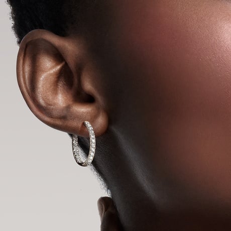 Small Perfect Luxe Hoop Lab Diamond Earrings