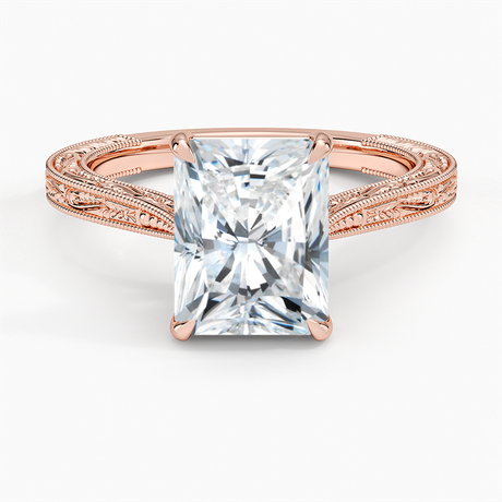 14K Rose Gold Elsie Engraved Ring