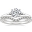 18K White Gold Reverie Ring with Surprise Sapphire Accents with Flair Diamond Ring (1/6 ct. tw.)