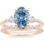 14K Rose Gold Cascade Diamond Ring with Marseille Diamond Ring (1/3 ct. tw.)