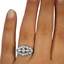 The Sorena Ring, smallzoomed in top view on a hand