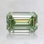1.04 Ct. Fancy Intense Pacific Green Emerald Lab Grown Diamond, smalltop view