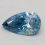 0.51 Ct. Fancy Vivid Blue Pear Lab Grown Diamond