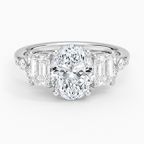 18K White Gold Sabine Cluster Diamond Ring