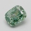 1.05 Ct. Fancy Vivid Green Cushion Lab Grown Diamond
