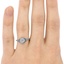 The Lacy Ring, smallzoomed in top view on a hand