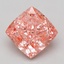 9.09 Ct. Fancy Vivid Pink Cushion Lab Grown Diamond