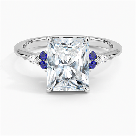 18K White Gold Nadia Sapphire and Diamond Ring