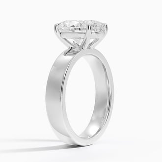 Peyton 4mm Solitaire with 3ct Oval Certified Lab Diamond