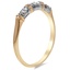Edith Wedding Ring, smalltop view on a hand