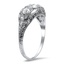 The Louanne Ring, smalltop view on a hand