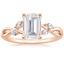 14K Rose Gold Willow Diamond Ring (1/8 ct. tw.), smalltop view