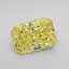 1.21 Ct. Fancy Vivid Yellow Radiant Lab Grown Diamond