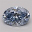 0.92 Ct. Fancy Vivid Blue Oval Lab Grown Diamond