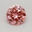0.48 Ct. Fancy Vivid Pink Round Lab Grown Diamond