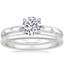 Platinum Corinne Diamond Ring with Petite Comfort Fit Wedding Ring