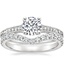18K White Gold Luxe Hudson Diamond Ring (1/10 ct. tw.) with Luxe Flair Diamond Ring (1/3 ct. tw.)