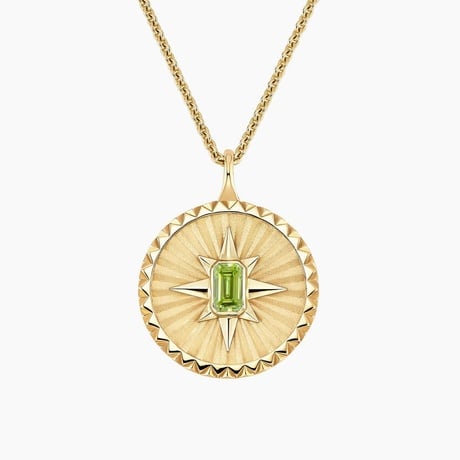 Star Peridot Medallion Necklace