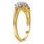 The Caricia Ring, smalltop view on a hand
