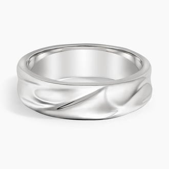 Wave 6mm Wedding Ring in Platinum