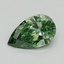 1.03 Ct. Fancy Vivid Green Pear Lab Grown Diamond