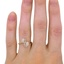 The Olivia Ring, smallzoomed in top view on a hand