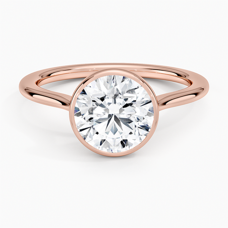 14K Rose Gold Petite Luna 1.5mm Bezel Ring